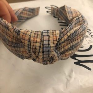 Madewell plaid knotted headband